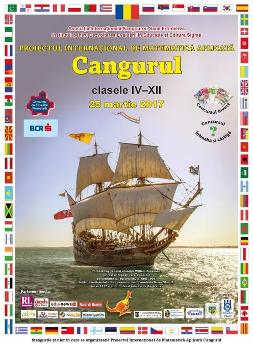 Proiectul Internațional de Matematică Aplicată Cangurul, clasele IV-XII!